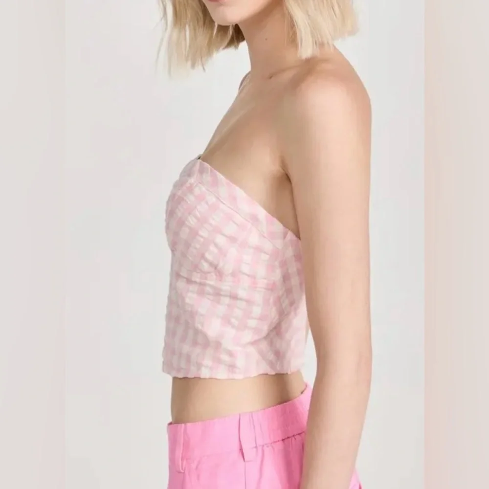 NWT Free People Leilani Gingham Tube Top